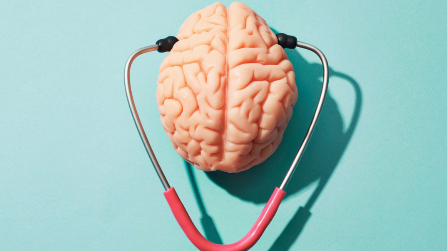 An image of a brain and a stethoscope